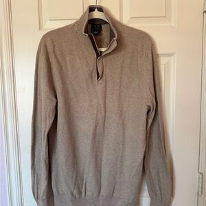 Jos A Banks Men's Executive Collection 3/4 zip sweater with elbow patches